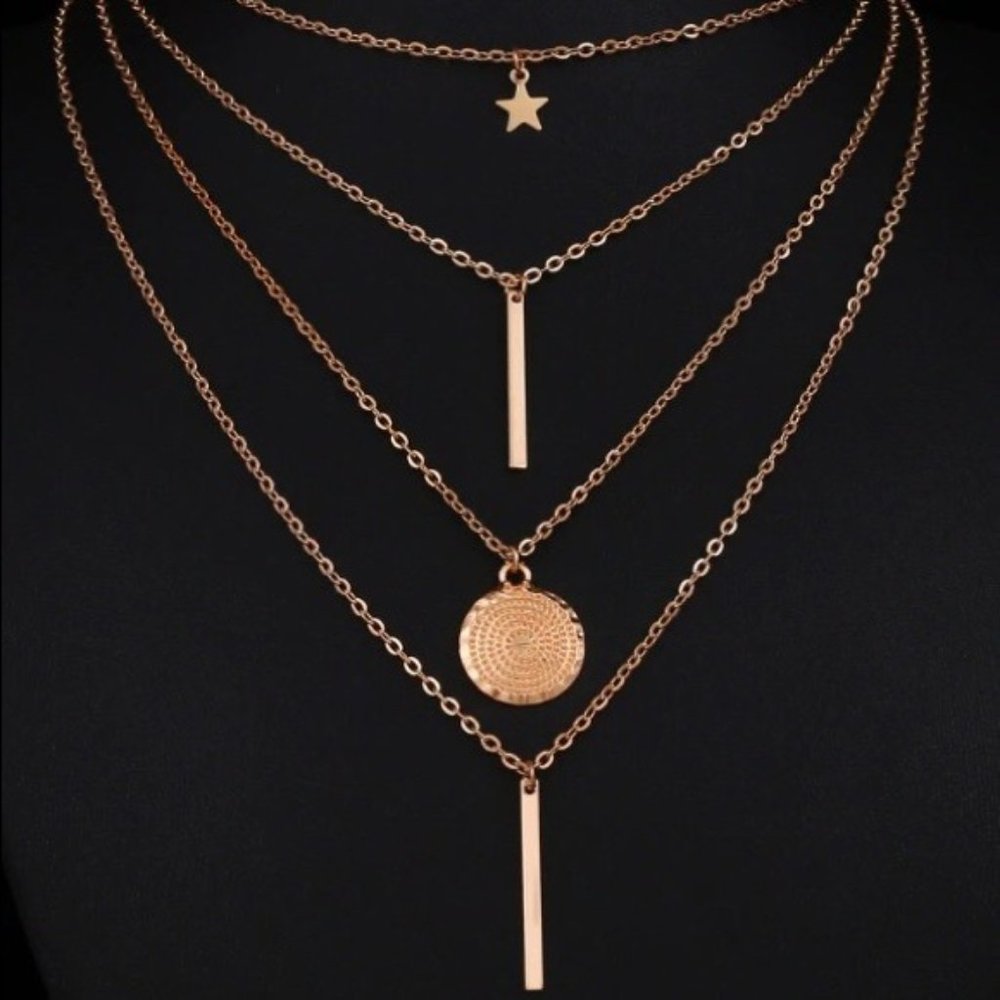 Gold Layered Necklace - Picture 2 of 5